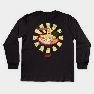 Ramen Retro Japanese Kids Long Sleeve T-Shirt